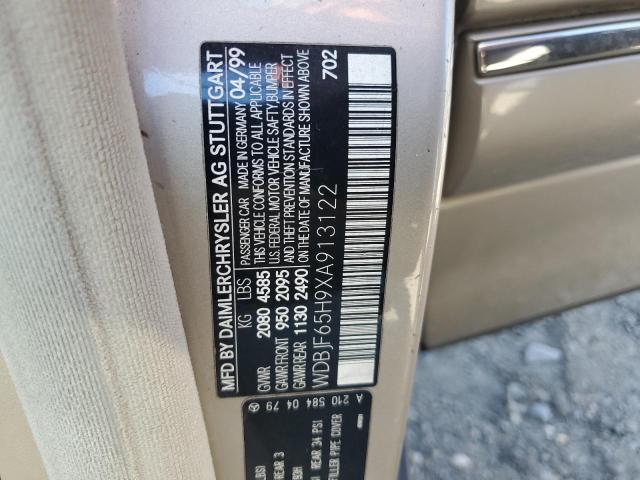 WDBJF65H9XA913122 - 1999 MERCEDES-BENZ E 320 GOLD photo 12