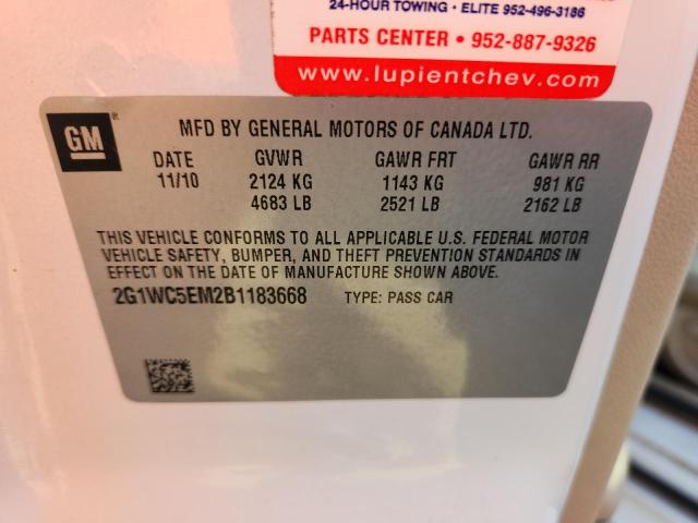 2G1WC5EM2B1183668 - 2011 CHEVROLET IMPALA LTZ 白色 照片 13