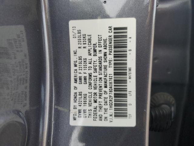 1HGCR2F78DA087621 - 2013 HONDA ACCORD EX CHARCOAL photo 12