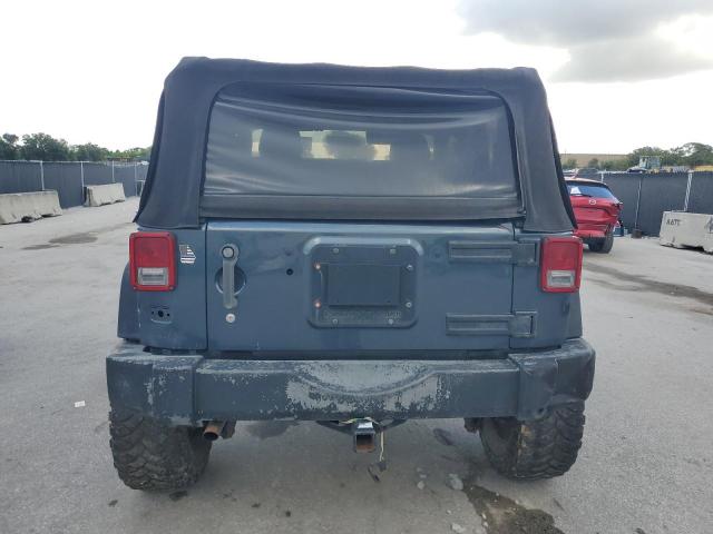 1J4FA24158L617100 - 2008 JEEP WRANGLER X BLUE photo 6