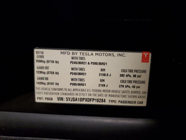 5YJSA1DPXDFP16284 - 2013 TESLA MODEL S Qara foto 13