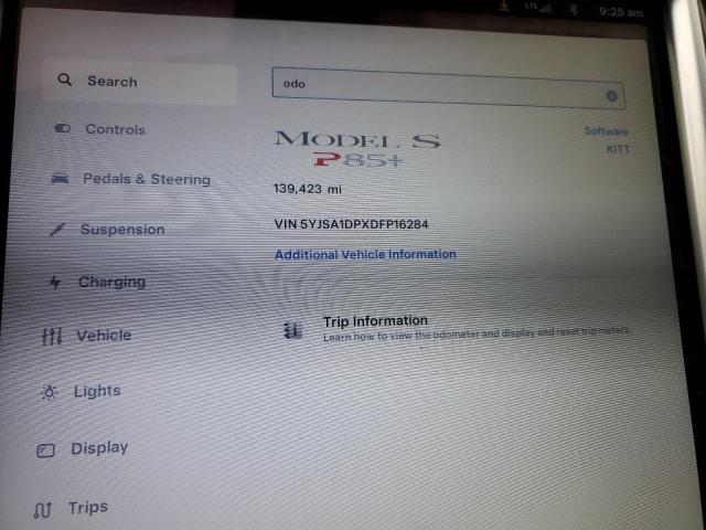 5YJSA1DPXDFP16284 - 2013 TESLA MODEL S Qara foto 9