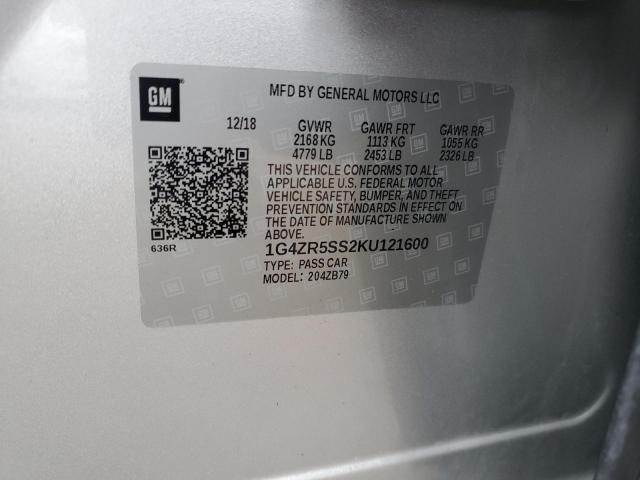 1G4ZR5SS2KU121600 - 2019 BUICK LACROSSE ESSENCE Gümüş foto 13