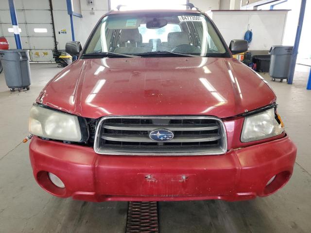 JF1SG65625H717017 - 2005 SUBARU FORESTER 2.5XS Қызыл фото 5