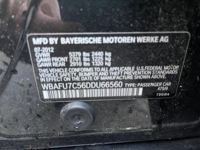 WBAFU7C56DDU66560 - 2013 BMW 535 XI Negro foto 10