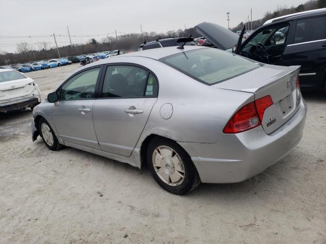 JHMFA36247S022937 - 2007 HONDA CIVIC HYBRID SILVER photo 2