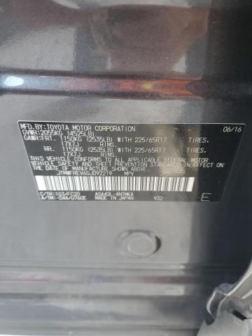 JTMWFREV6GJ092219 - 2016 TOYOTA RAV4 XLE GRAY photo 13