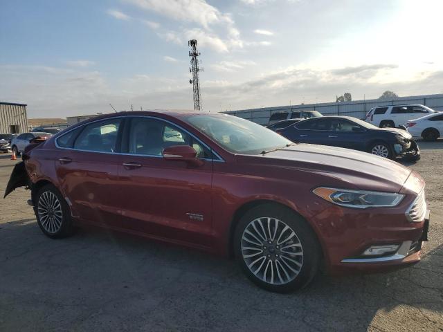 3FA6P0SU4HR306688 - 2017 FORD FUSION TITANIUM PHEV BURGUNDY photo 4