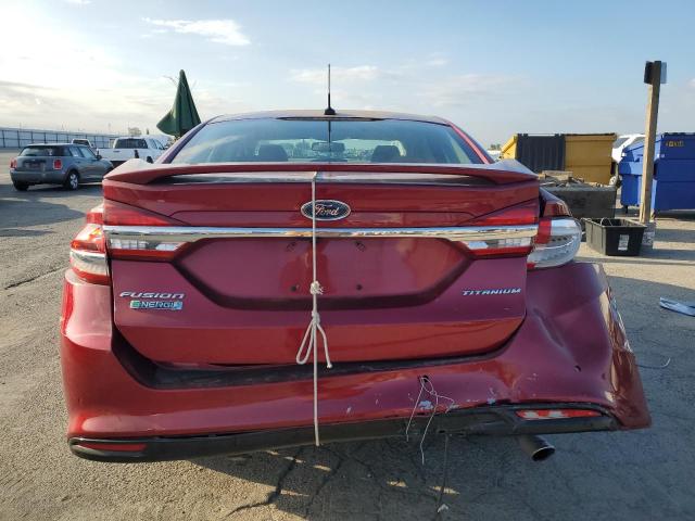 3FA6P0SU4HR306688 - 2017 FORD FUSION TITANIUM PHEV BURGUNDY photo 6