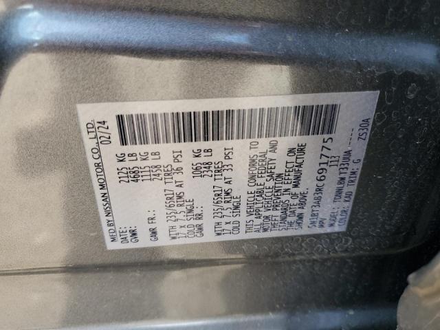 5N1BT3AB3RC691775 - 2024 NISSAN ROGUE S GRAY photo 13