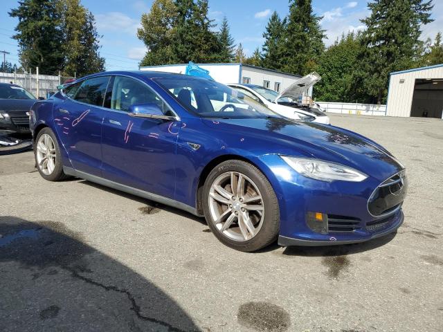 5YJSA1E25FF106881 - 2015 TESLA MODEL S أزرق صورة 4