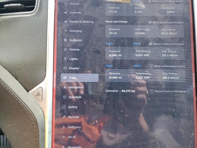 5YJSA1E25FF106881 - 2015 TESLA MODEL S أزرق صورة 9