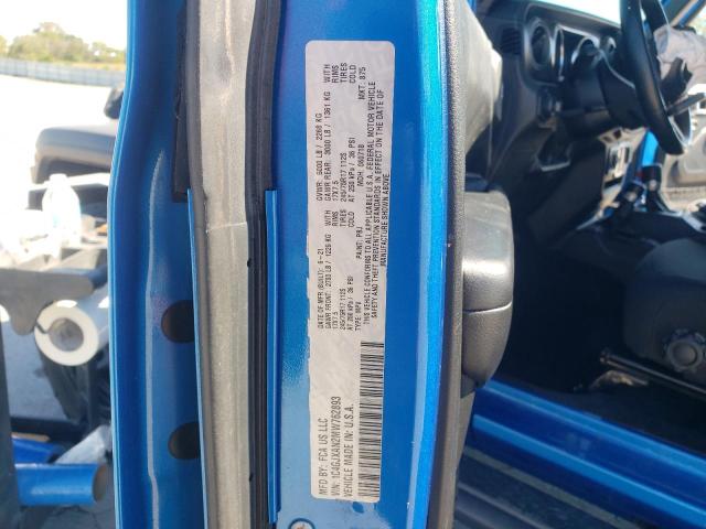 1C4GJXAN2MW762893 - 2021 JEEP WRANGLER SPORT BLUE photo 13