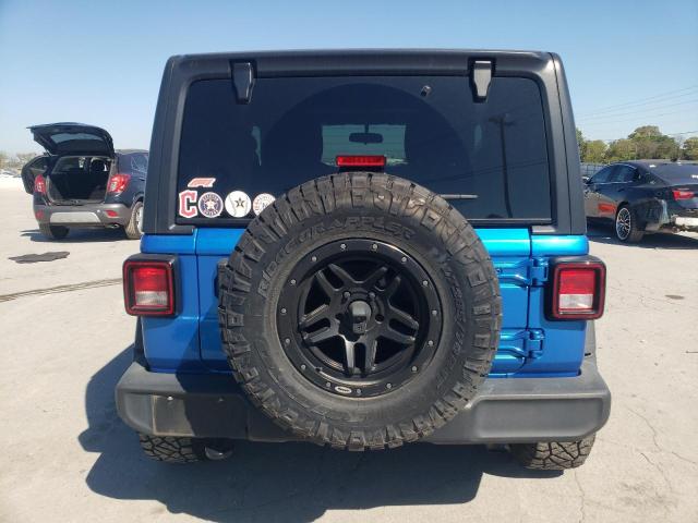 1C4GJXAN2MW762893 - 2021 JEEP WRANGLER SPORT BLUE photo 6