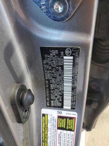 2T1BURHEXFC356147 - 2015 TOYOTA COROLLA L GRAY photo 12