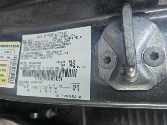 3LN6L2GKXER804751 - 2014 LINCOLN MKZ CHARCOAL photo 10