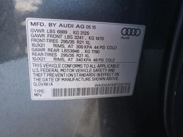 WA1DGAFE6FD027009 - 2015 AUDI Q7 PRESTIGE GRAY photo 13