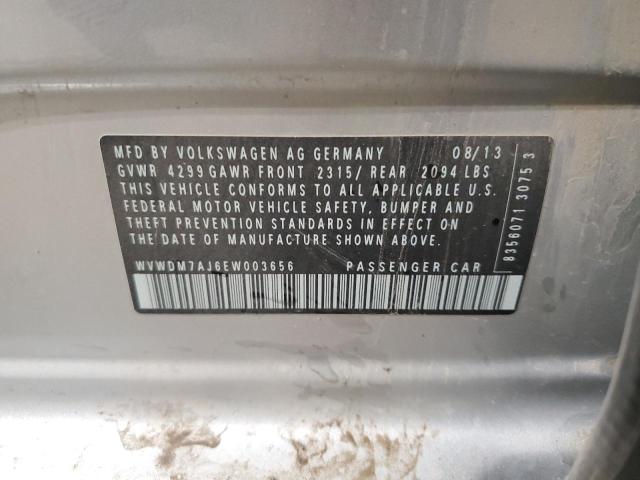 WVWDM7AJ6EW003656 - 2014 VOLKSWAGEN GOLF 银色 照片 14