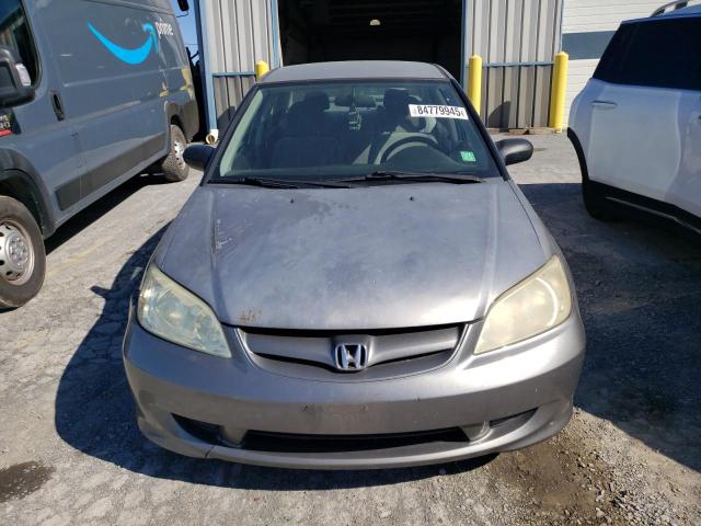 2HGES16524H520907 - 2004 HONDA CIVIC LX ვერცხლისფერი ფოტო 5