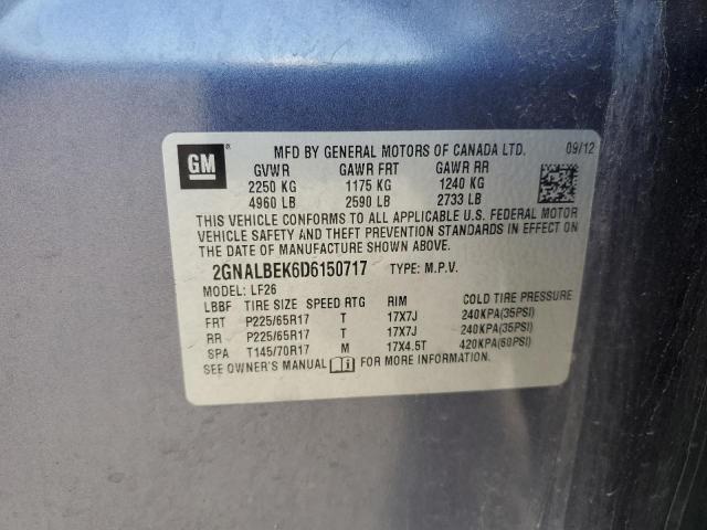 2GNALBEK6D6150717 - 2013 CHEVROLET EQUINOX LS BLUE photo 14