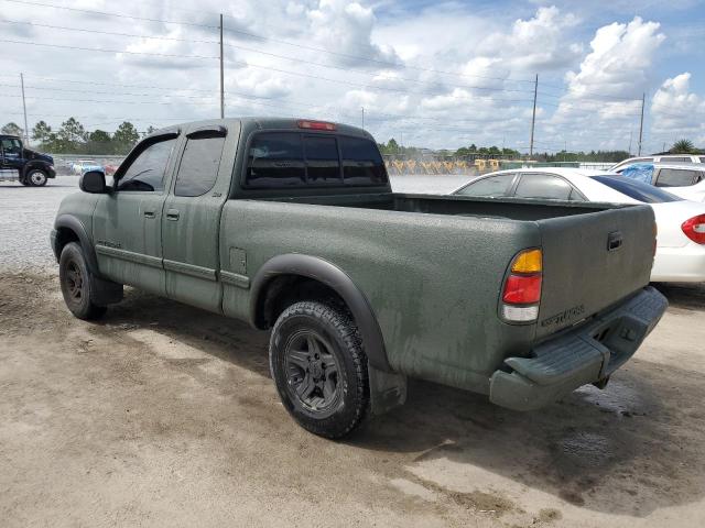 5TBRN3410YS073349 - 2000 TOYOTA TUNDRA ACCESS CAB SR5 GREEN photo 2