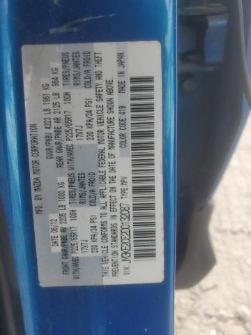 JM3KE2CE2D0132087 - 2013 MAZDA CX-5 TOURING Mavi fotoğraf 13