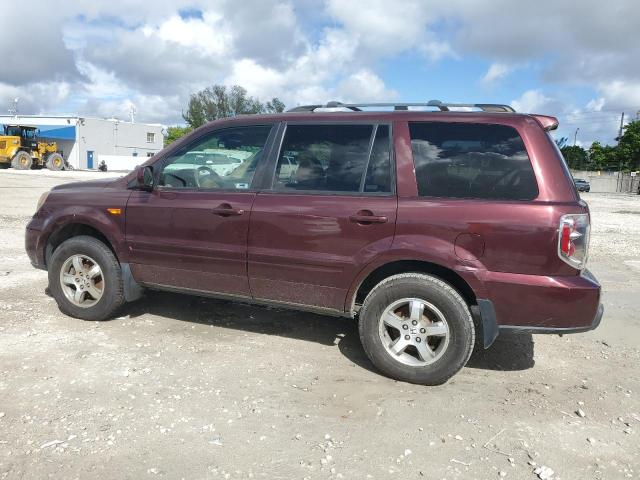 5FNYF18617B003811 - 2007 HONDA PILOT EXL MAROON photo 2
