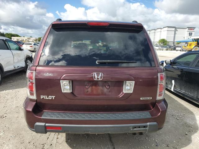 5FNYF18617B003811 - 2007 HONDA PILOT EXL MAROON photo 6