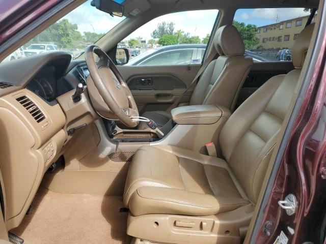 5FNYF18617B003811 - 2007 HONDA PILOT EXL MAROON photo 7