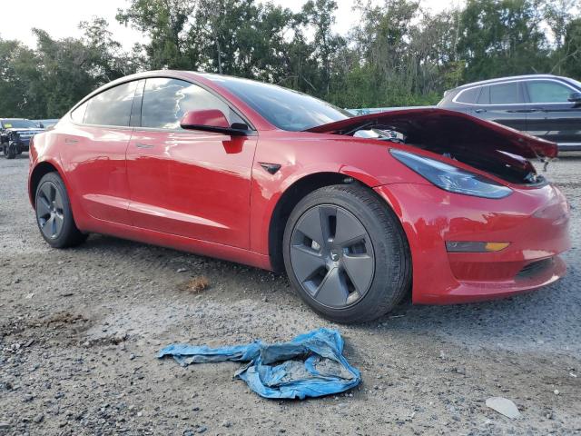 5YJ3E1EA6MF907400 - 2021 TESLA MODEL 3 წითელი ფოტო 4