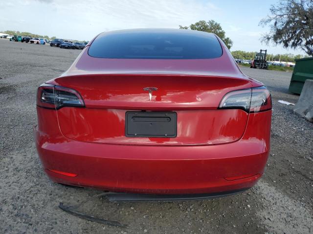 5YJ3E1EA6MF907400 - 2021 TESLA MODEL 3 წითელი ფოტო 6