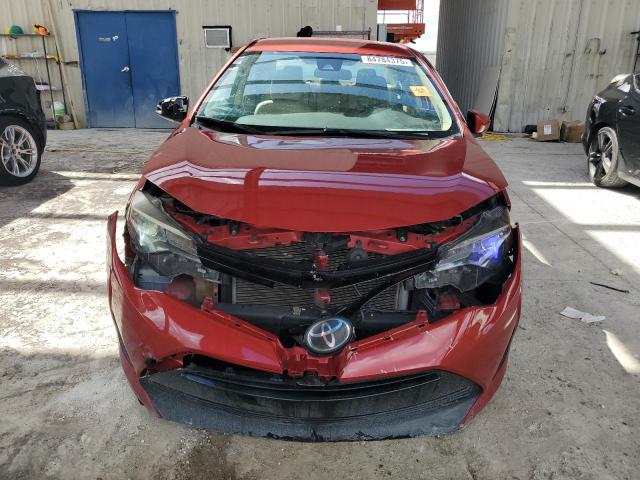 5YFBURHE7KP949619 - 2019 TOYOTA COROLLA L Червоний фото 5