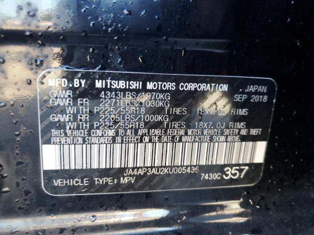 JA4AP3AU2KU005435 - 2019 MITSUBISHI OUTLANDER ES 黑色 照片 14