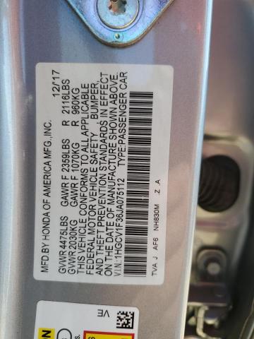 1HGCV1F36JA075112 - 2018 HONDA ACCORD SPORT 银色 照片 13