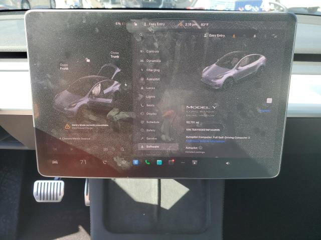 7SAYGDEE1NF342515 - 2022 TESLA MODEL Y Bleu photo 9