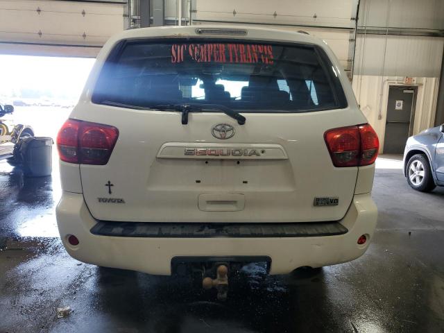 5TDBY64A18S005336 - 2008 TOYOTA SEQUOIA SR5 WHITE photo 6