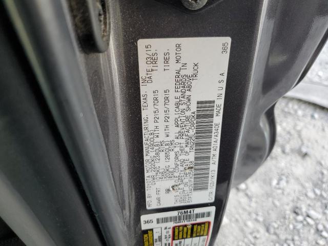 5TFTX4CN1FX058738 - 2015 TOYOTA TACOMA ACCESS CAB Gris foto 13