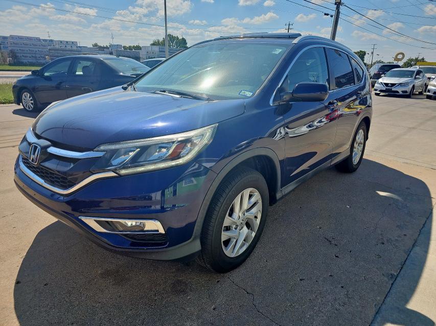 2HKRM3H77FH552346 - 2015 HONDA CR-V EXL BLUE photo 2
