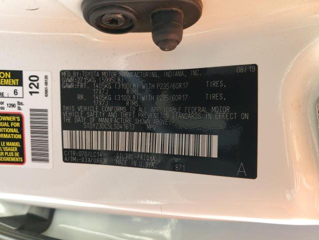 5TDYZ3DC5LS041613 - 2020 TOYOTA SIENNA XLE თეთრი ფოტო 14