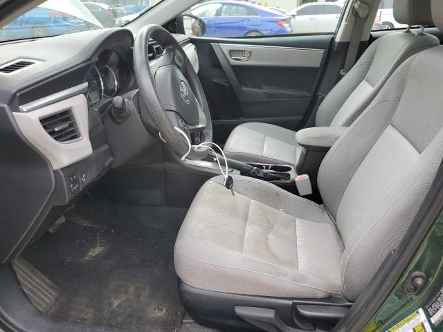 2T1BURHE0EC111288 - 2014 TOYOTA COROLLA L GREEN photo 7