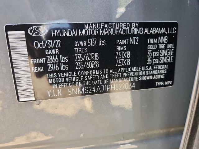 5NMS24AJ1PH522034 - 2023 HYUNDAI SANTA FE SEL 灰色 照片 14