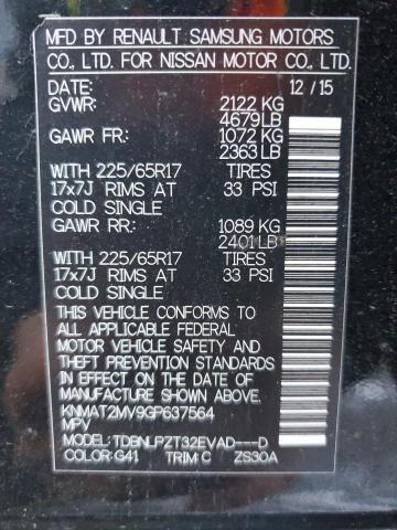 KNMAT2MV9GP637564 - 2016 NISSAN ROGUE S 黑色 照片 13