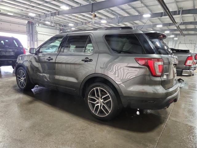 1FM5K8GT6KGA46744 - 2019 FORD EXPLORER SPORT Szary zdjęcie 2