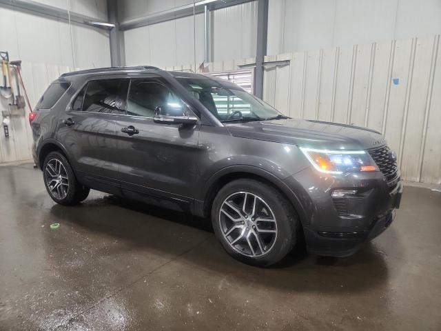 1FM5K8GT6KGA46744 - 2019 FORD EXPLORER SPORT Szary zdjęcie 4