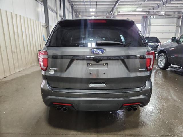 1FM5K8GT6KGA46744 - 2019 FORD EXPLORER SPORT Szary zdjęcie 6