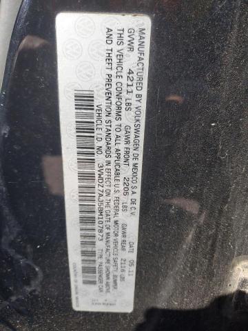3VWDZ7AJ5BM107873 - 2011 VOLKSWAGEN JETTA SE Czarny zdjęcie 12