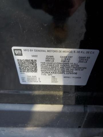 3GNAXKEG9PL129506 - 2023 CHEVROLET EQUINOX LT Czarny zdjęcie 13