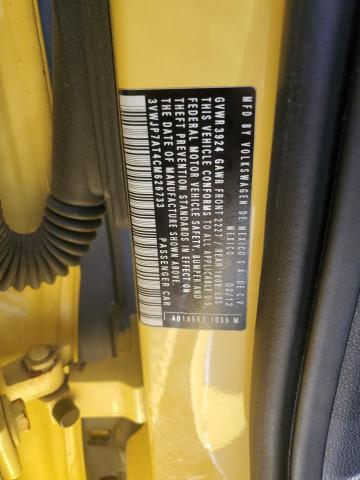 3VWJP7AT4CM626733 - 2012 VOLKSWAGEN BEETLE 黄色 照片 12