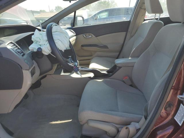 19XFB2F55CE098103 - 2012 HONDA CIVIC LX BURGUNDY photo 7