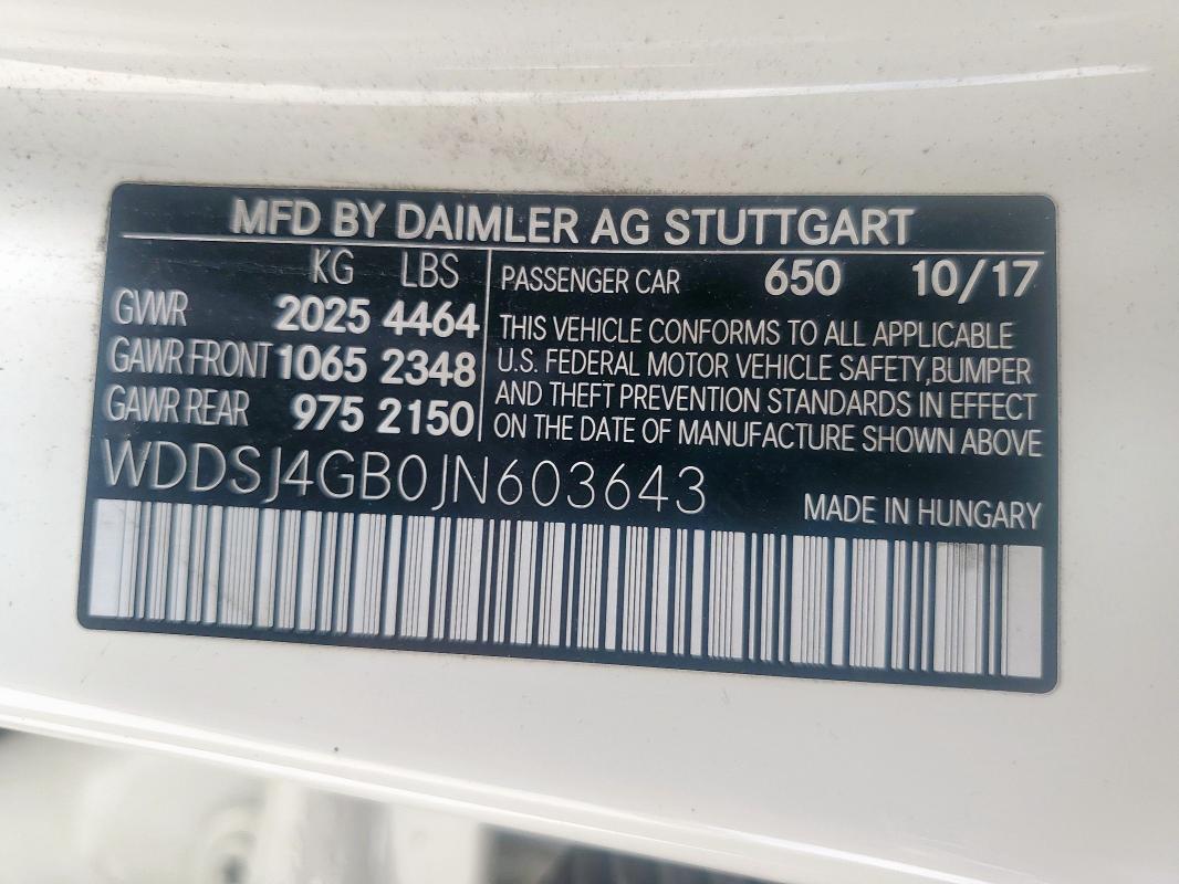 WDDSJ4GB0JN603643 - 2018 MERCEDES-BENZ CLA 250 4MATIC GREEN photo 12